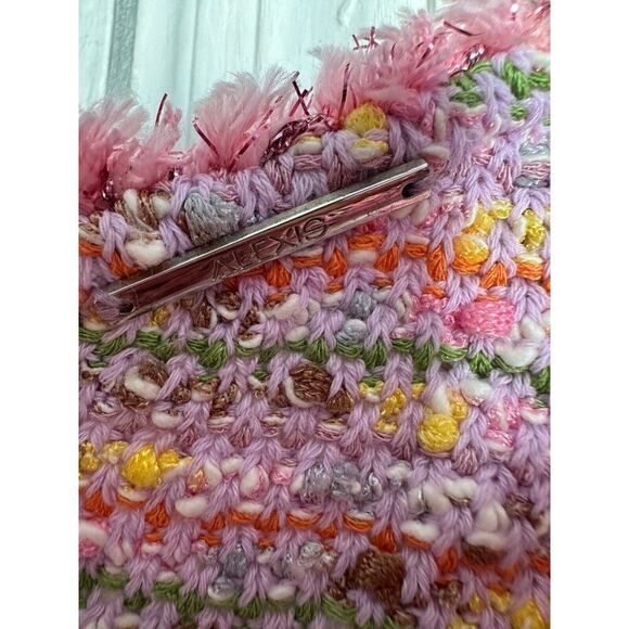 Alexis Kassandra Pink Tweed Maxi Sweater Dress Women's Small - Picture 12 of 16